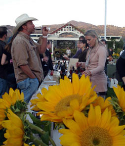 guests enjoying wine tastes at Artisano