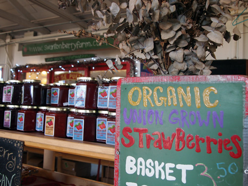 Swanton Berry Farm north of Santa Cruz features organic, union-grown products