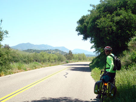 Mr. Spice on a bike in Foxen Canyon