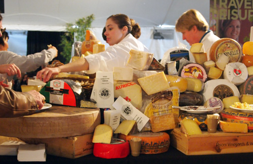 The Cheese Shop serves the wine taster's needs for cheese with a large display