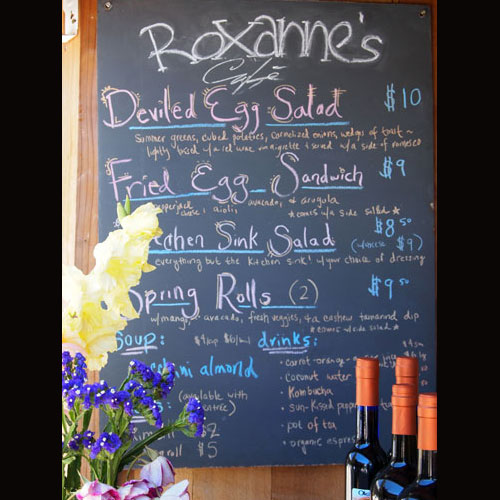 Roxanne's Cafe menu
